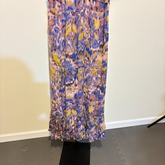 Cleobella Helene Azucar Print Ruffle Flutter Sleeve Smocked Maxi Dress - Picture 9 of 14